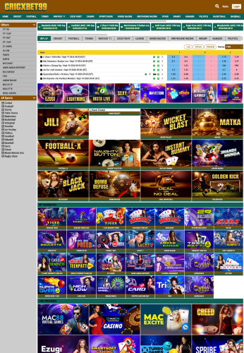 CricXBet99 B2B panel website preview