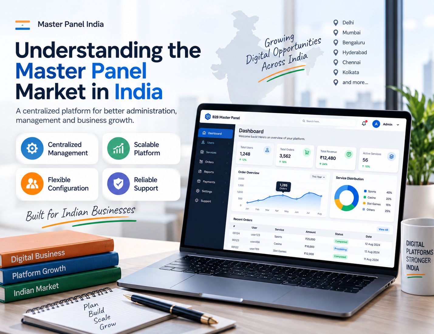 Master panel in India responsive administration dashboard